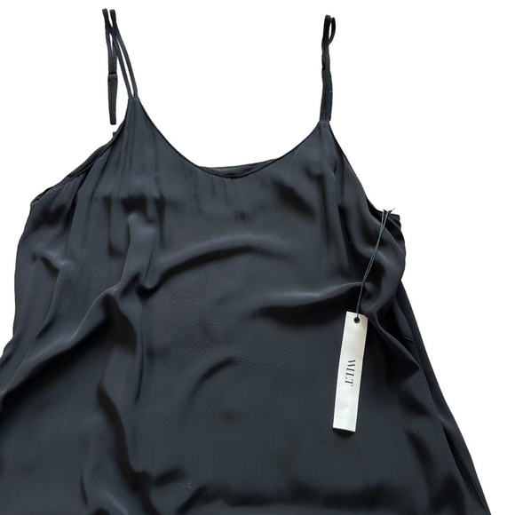 Wilt Double Strap Slip Midi Dress Women's Size XL Black USA Made Fairycore Y2K - Picture 13 of 16
